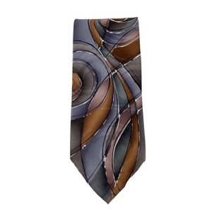 J. Garcia Men’s Tie Gray Brown Black and White Geometric.